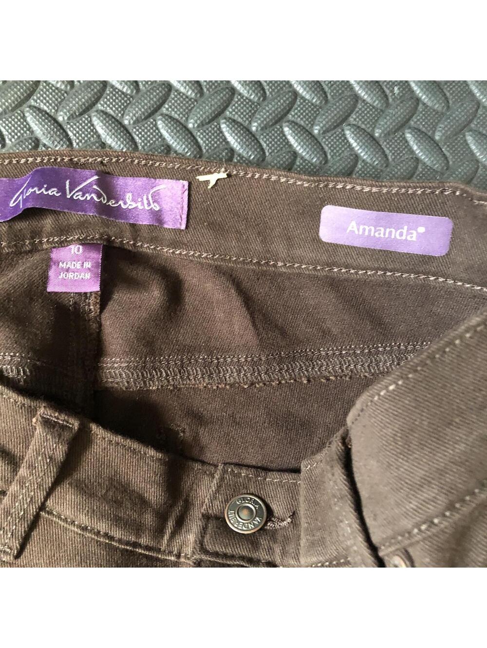 Gloria Vanderbilt Amanda Brown Straight Leg Jeans Size 10 - Picture 3 of 6